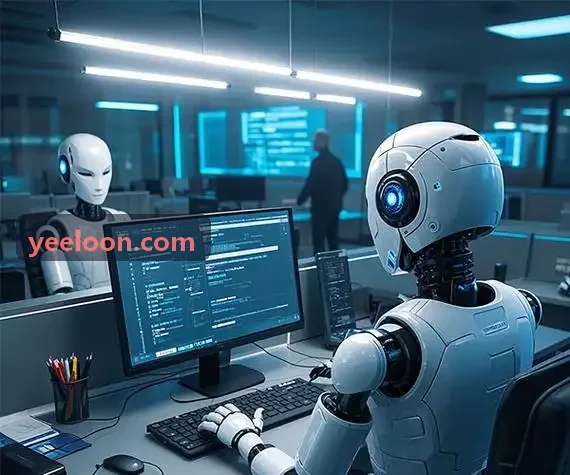 车队巡检人员查看汽车AI检测软件生成的车辆报告